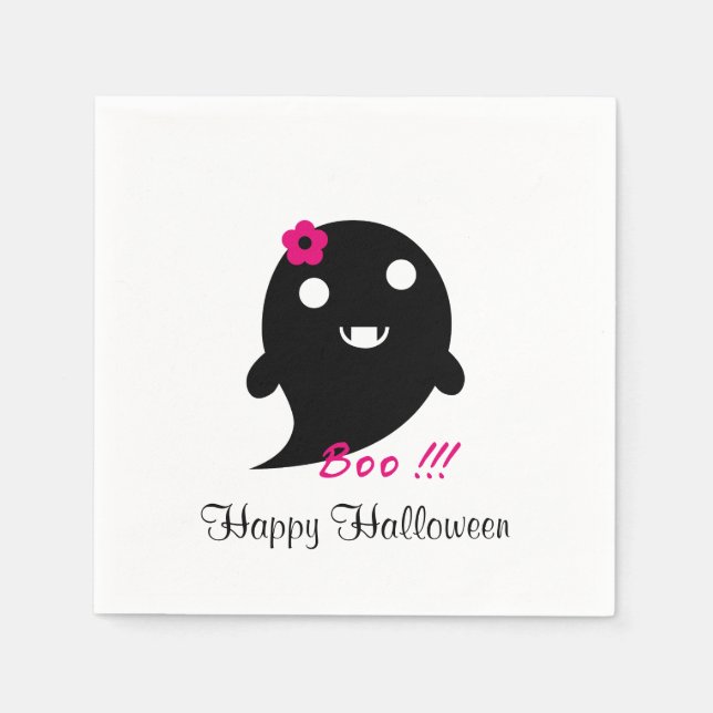 Cute Halloween Ghost Napkin (Front)