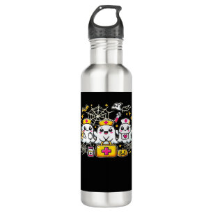 Cute Halloween Ghost Nurse Trio with Medical Kit a 710 Ml Water Bottle