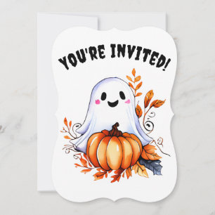 Cute Halloween Ghost Party Invitation