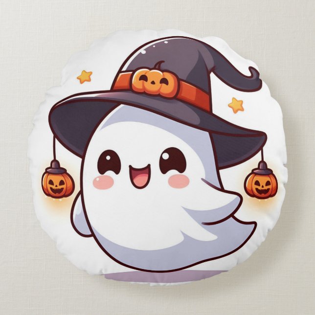 Cute Halloween Ghost Pillow (Front)