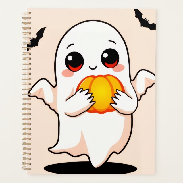 Cute Halloween Ghost Planner (Front)