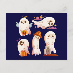 Cute Halloween Ghost Postcard