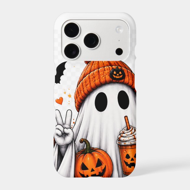 Cute Halloween Ghost Pumpkin Phone Case – Spooky F (Back)