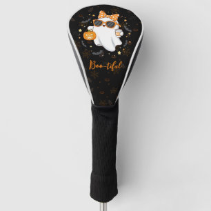 Cute Halloween Ghost Pumpkin Spice Personalised Golf Head Cover