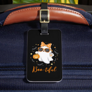 Cute Halloween Ghost Pumpkin Spice Personalised Luggage Tag