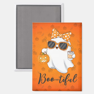 Cute Halloween Ghost Pumpkin Spice Personalised Magnet