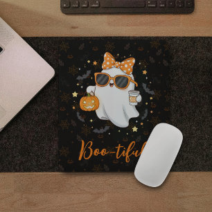 Cute Halloween Ghost Pumpkin Spice Personalised Mouse Pad