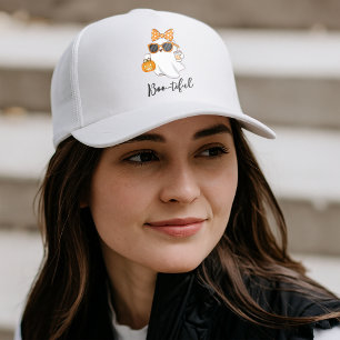 Cute Halloween Ghost Pumpkin Spice Personalised Trucker Hat