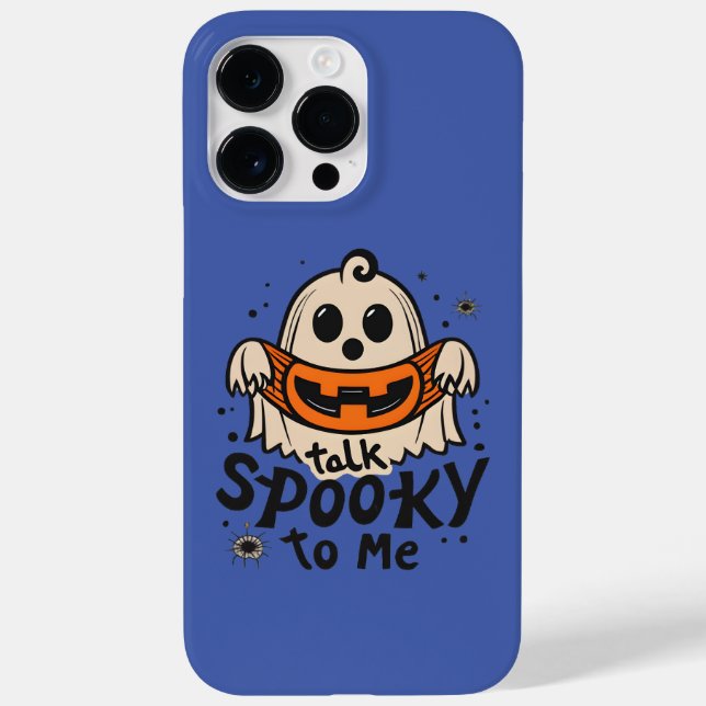 Cute Halloween Ghost Retro : Talk Spooky To Me Case-Mate iPhone Case (Back)