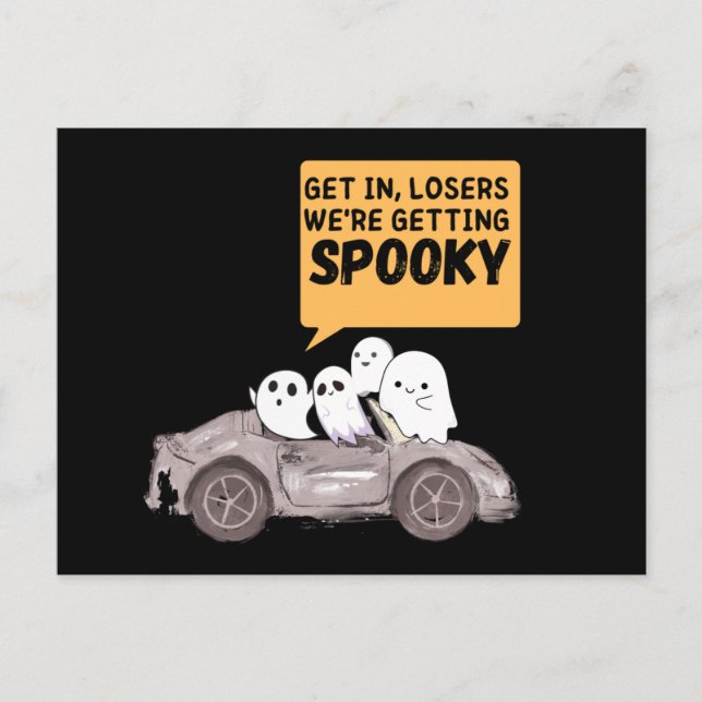 Cute Halloween Ghost spooktacular party Postcard (Front)
