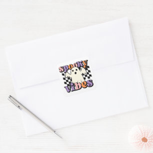 Cute Halloween Ghost  Square Sticker