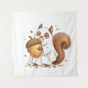 Cute Halloween Ghost Squirrel Custom Favour Classi Tapestry