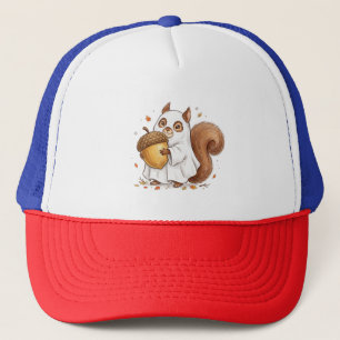 Cute Halloween Ghost Squirrel Custom Favour Classi Trucker Hat