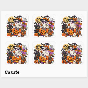 Cute Halloween Ghost Sticker Spooky Vibes