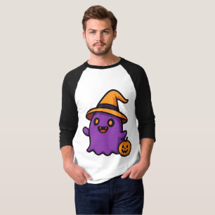 Cute Halloween Ghost Sticker T-Shirt