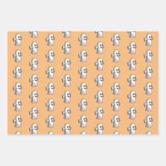 Cute Halloween Ghost Wrapping Paper Sheet