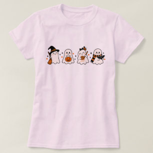 Cute Halloween Ghosts Crochet Lover Spooky Season T-Shirt