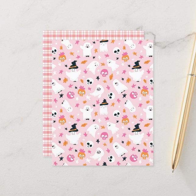 Cute Halloween Ghosts paper (Front/Back In Situ)