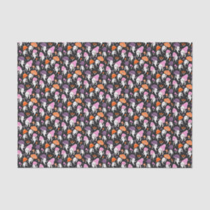 Cute Halloween Ghosts with Mushrooms Decoupage Tissue Paper