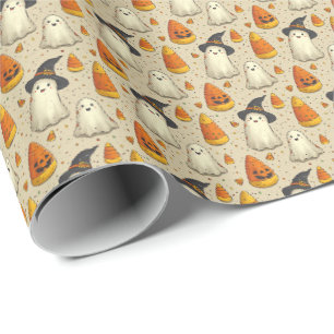 Cute Halloween Ghosts  Wrapping Paper