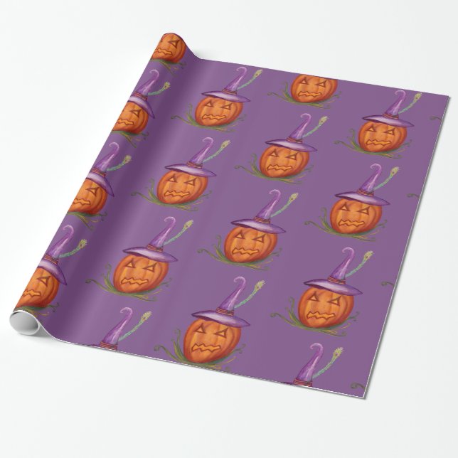 Cute Halloween Gift  Wrapping Paper (Unrolled)