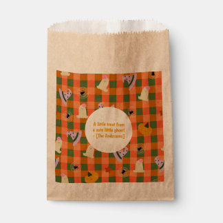 Cute Halloween Gingham Ghost Witch Hat Party Favour Bags