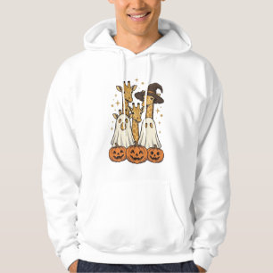 Cute Halloween Giraffe Ghost Pumpkin Shirt Design_
