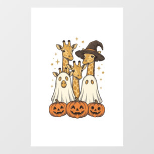 Cute Halloween Giraffe Ghost Pumpkin Shirt Design_