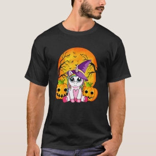 Cute Halloween  Girls Women Witchy Unicorn Hallowe T-Shirt