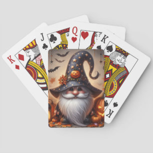 Cute Halloween Gnome Playing Cards