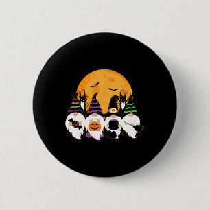 Cute Halloween Gnome Spooky Gardening Trick Or Tre 6 Cm Round Badge