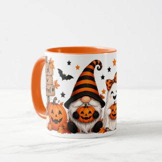 Cute Halloween Gnomes Ghost Mug