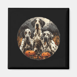 Cute Halloween Great Dane Dogs Spooky Pumpkin Magnet