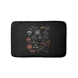 Cute Halloween Halloween Boo Pumpkin Bath Mat