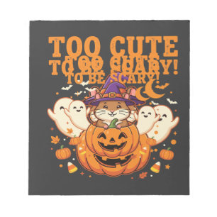 Cute Halloween Hamster Pumpkin Ghost Design_1 Notepad