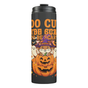 Cute Halloween Hamster Pumpkin Ghost Design_1 Thermal Tumbler