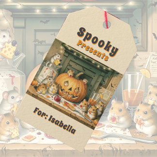 Cute Halloween Hamster Snack Party Gift Tags