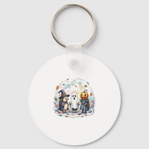 Cute Halloween Hedgehogs Costume Key Ring