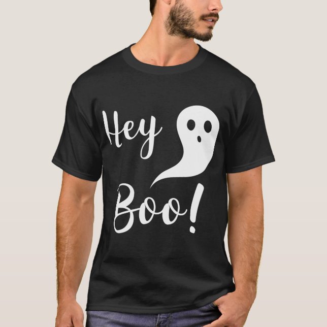 Cute Halloween Hey Boo  T-Shirt (Front)