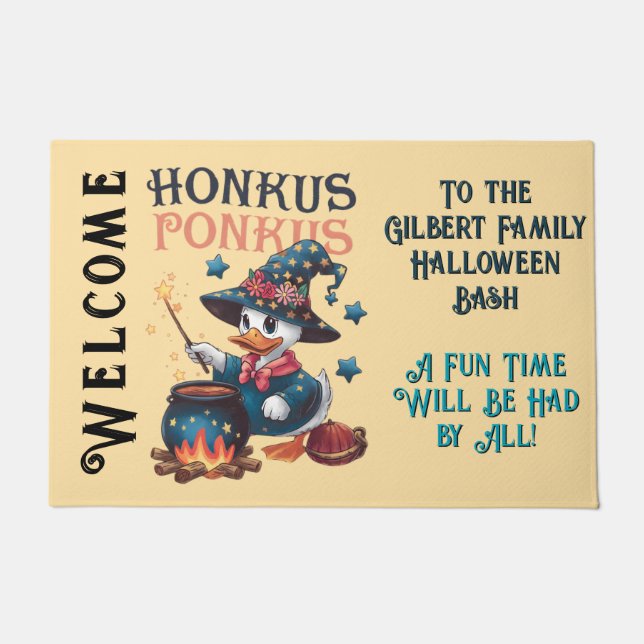 Cute Halloween Honkus Ponkus Doormat (Front)