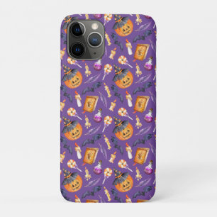 Cute Halloween illustration with pumpkin and bats  Case-Mate iPhone Case
