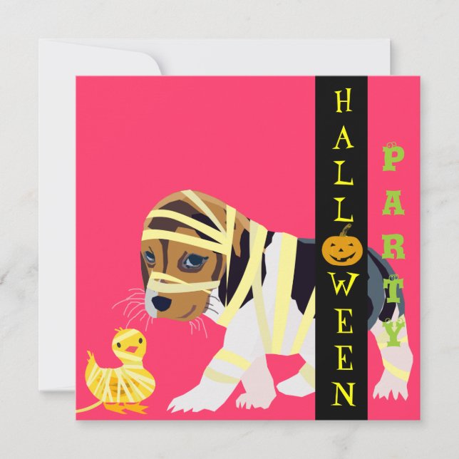 Cute Halloween Invitation Card - Customisable (Front)