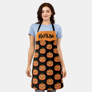 Cute Halloween Jack O Lantern Apron