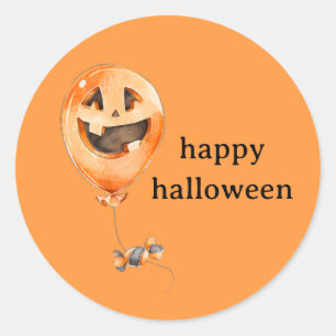 Cute Halloween Jack O Lantern Classic Round Sticker