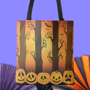 Cute Halloween Jack O Lantern Pumpkin Tote Bag