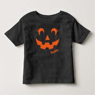 Cute Halloween Jack O'Lantern Personalised Pumpkin Toddler T-Shirt