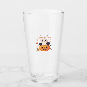 Cute Halloween - Kawaii Ghost and Black Cats Class Glass
