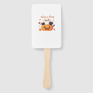 Cute Halloween - Kawaii Ghost and Black Cats Class Hand Fan