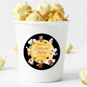 Cute Halloween Kids Costume Party Classic Round Sticker