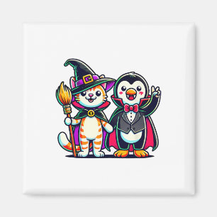 Cute Halloween Kids Penguin Vampire Cat Witch Funn Magnet